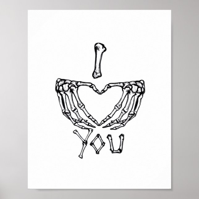 Skeleton Hands Making A Heart Subtle Expression Poster (Front)