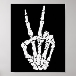 Skeleton Hands Peace Sign Love Halloween Costume 