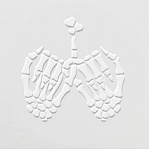 Skeleton Hands Pinky Swear #2 Hearts Image Only Embosser