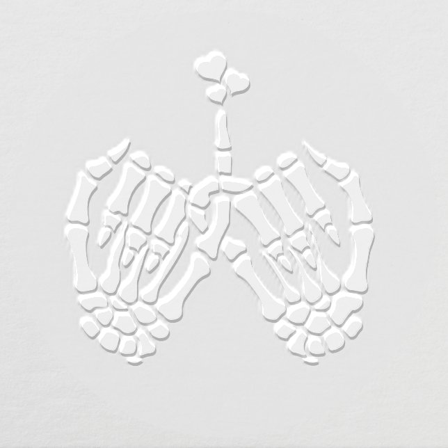 Skeleton Hands Pinky Swear #2 Hearts Image Only Embosser (Design)