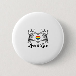 Skeleton Hands Rainbow Heart Love Is Love Shirt_1 Button