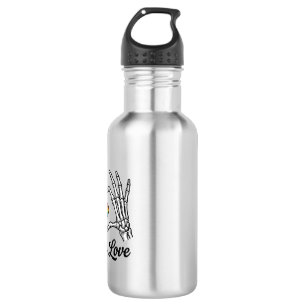 Skeleton Hands Rainbow Heart Love Is Love Shirt_1 Stainless Steel Water Bottle