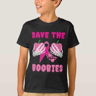 Skeleton Hands Save The Ies Breast Cancer Awarenes T-Shirt