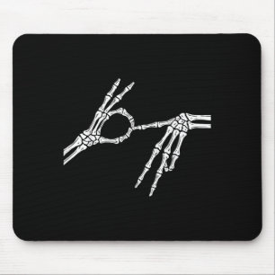 Skeleton Hands Six Seven 6 7 Halloween Costume Men Mouse Pad