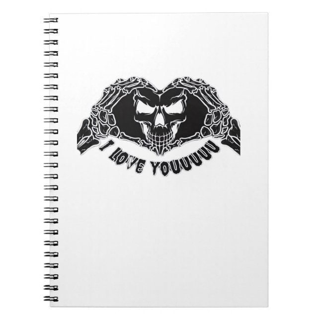 Skeleton Hands Skull, Halloween Design For Backgro Notebook (Front)