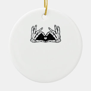 Skeleton Hands The Of A Heart Abstract Form Ceramic Ornament