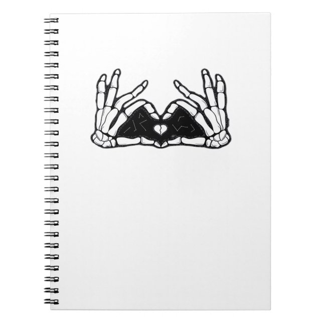 Skeleton Hands The Of A Heart Abstract Form Notebook (Front)