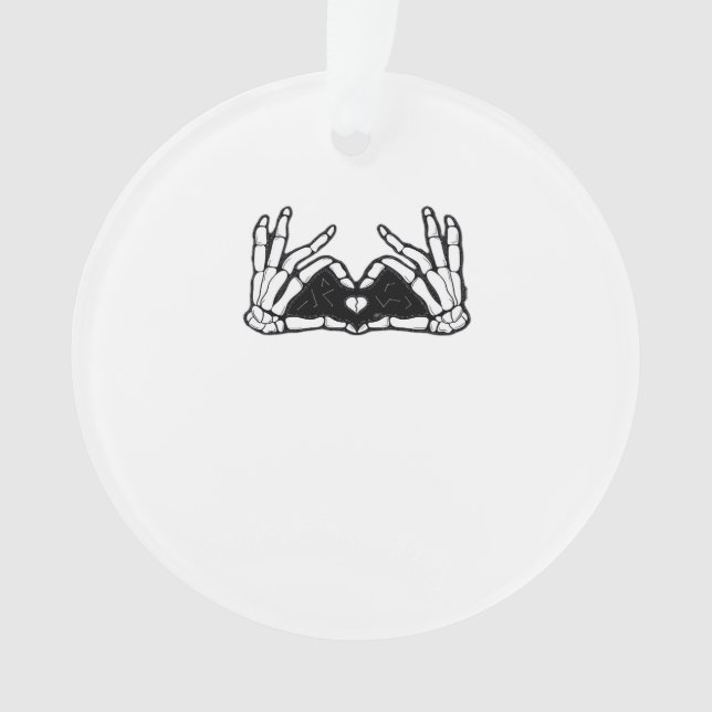 Skeleton Hands The Of A Heart Abstract Form Ornament (Front)