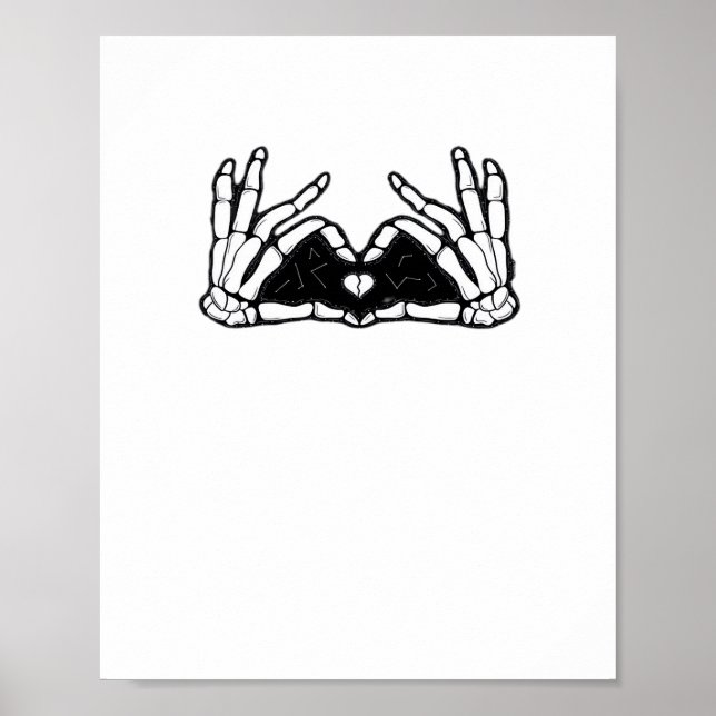Skeleton Hands The Of A Heart Abstract Form Poster (Front)