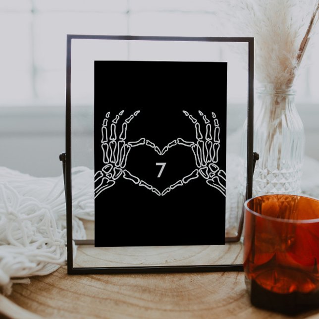 Skeleton Hands Till Death Wedding Table Numbers (Creator Uploaded)