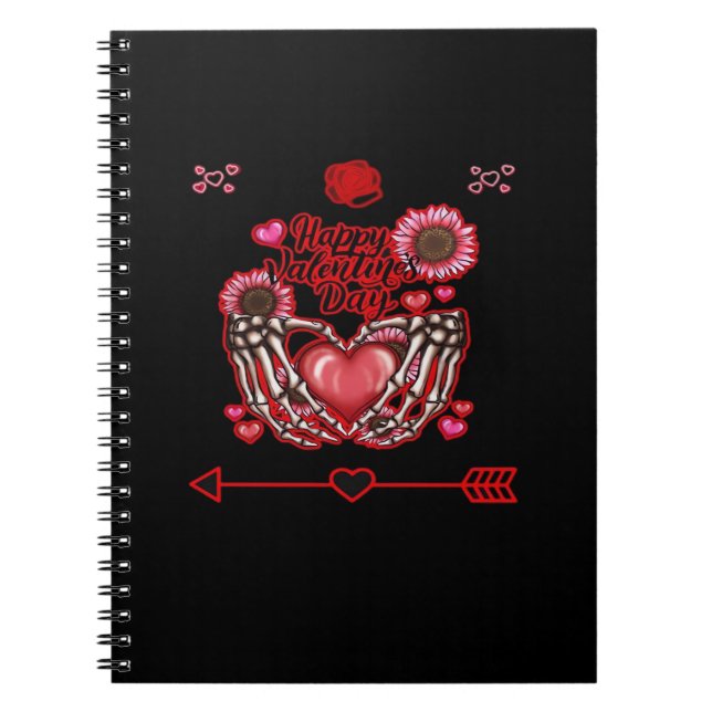 Skeleton Hands Valentines Day Classic Appeal Notebook (Front)