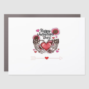 Skeleton Hands Valentines Day Classic Style Car Magnet