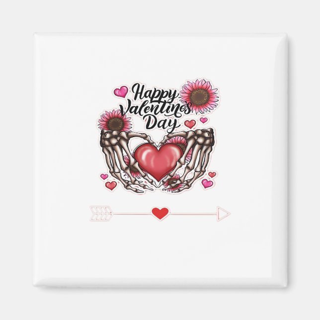 Skeleton Hands Valentines Day Classic Style Magnet (Front)