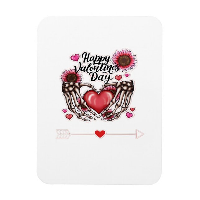 Skeleton Hands Valentines Day Classic Style Magnet (Vertical)