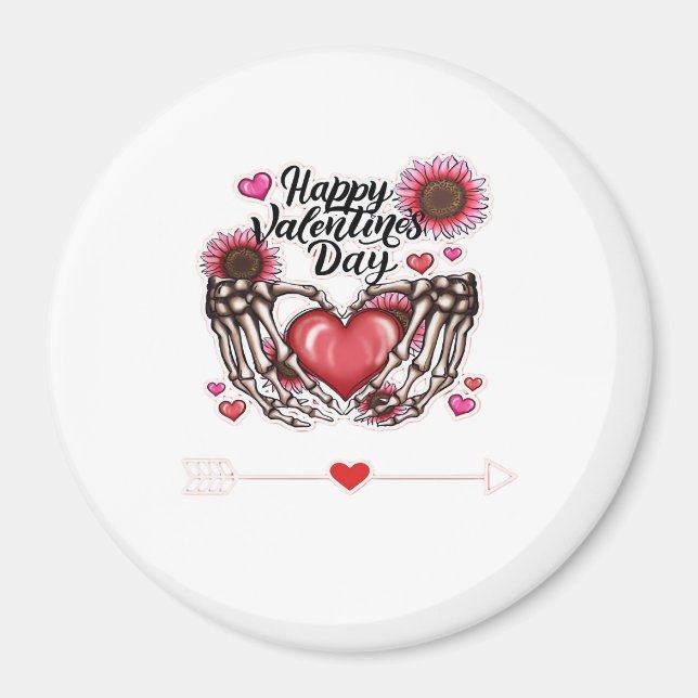 Skeleton Hands Valentines Day Classic Style Magnet (Front)