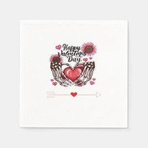 Skeleton Hands Valentines Day Classic Style Napkins