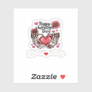 Skeleton Hands Valentines Day Classic Style Sticker