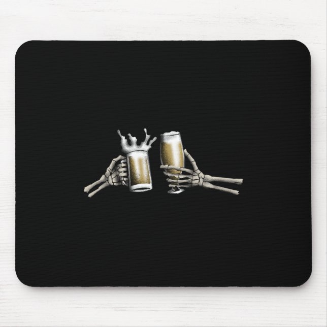 Skeleton hands with drink cheers on a Mousepad (Front)
