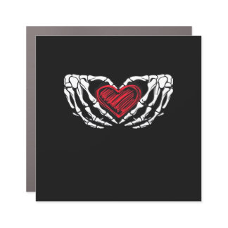 Skeleton Hands With Heart Classic Car Magnet