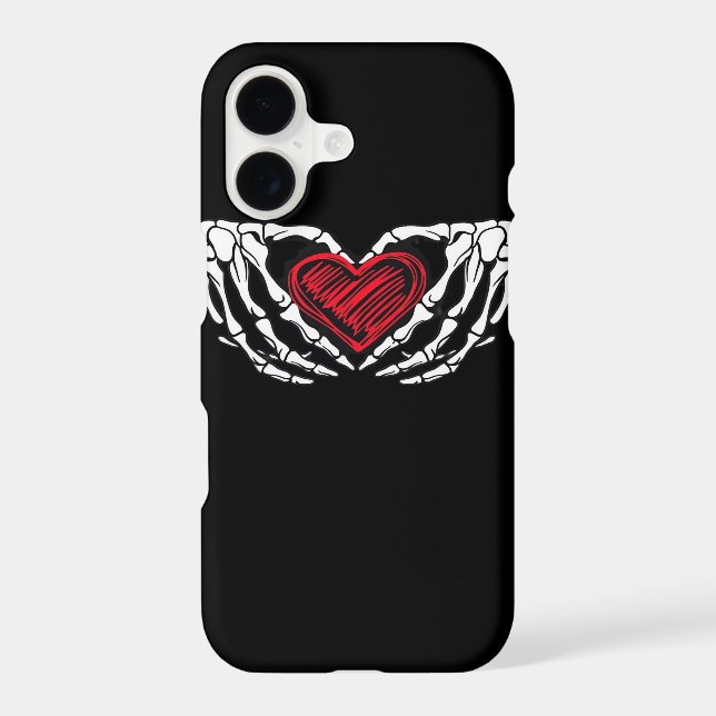 Skeleton Hands With Heart Classic Iphone Case (Back)