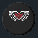 Skeleton Hands With Heart Classic Magnet<br><div class="desc">A skeleton hands with heart classic design. Bold,  gothic,  and expressive.</div>