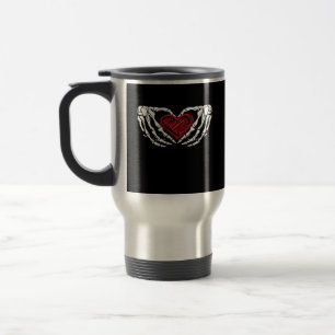 Skeleton Hands With Heart Classic Travel Mug