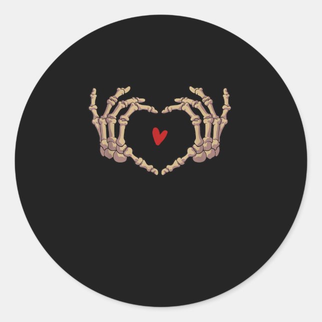 Skeleton Hands Women Skeleton Hands Halloween Classic Round Sticker (Front)