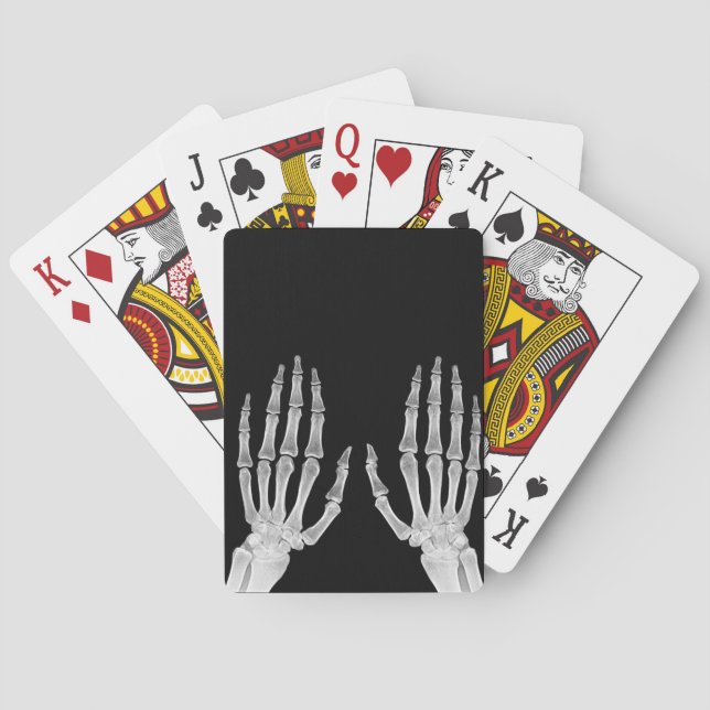 Skeleton Hands Xray Picture Human Anatomy photo Poker Cards (Back)