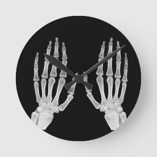 Skeleton Hands Xray Picture Human Anatomy photo Round Clock
