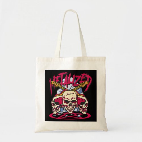 Skeleton Hard Rock and Heavy Metal Tote Bag
