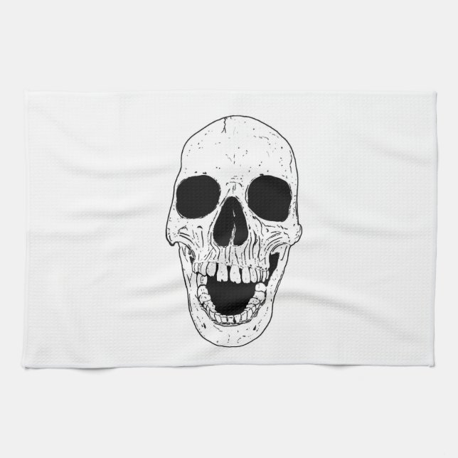 Skeleton Head Towel (Horizontal)