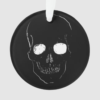 Skeleton Head with Glowing Eyes on a Ornament