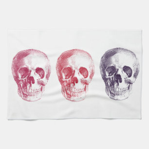Skeleton Heads Kitchen Towel