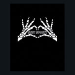 Skeleton Heart And Hands Classic Design  Poster<br><div class="desc">A skeleton heart and hands classic design. Timeless,  bold,  and versatile.</div>