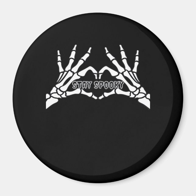 Skeleton Heart And Hands Classic Minimal Style Magnet (Front)
