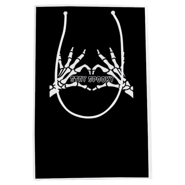 Skeleton Heart And Hands Classic Minimal Style Medium Gift Bag (Front)