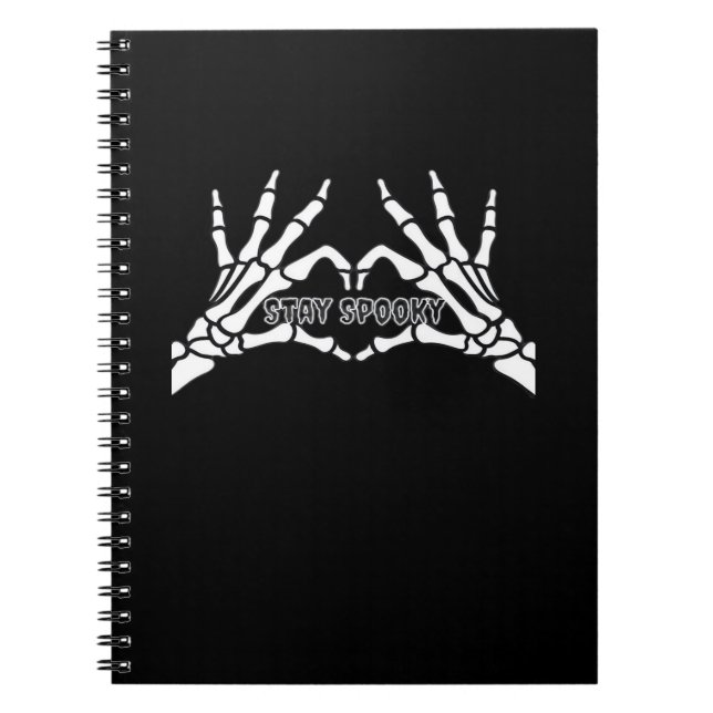 Skeleton Heart And Hands Classic Minimal Style Notebook (Front)