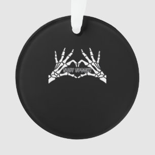 Skeleton Heart And Hands Classic Minimal Style Ornament