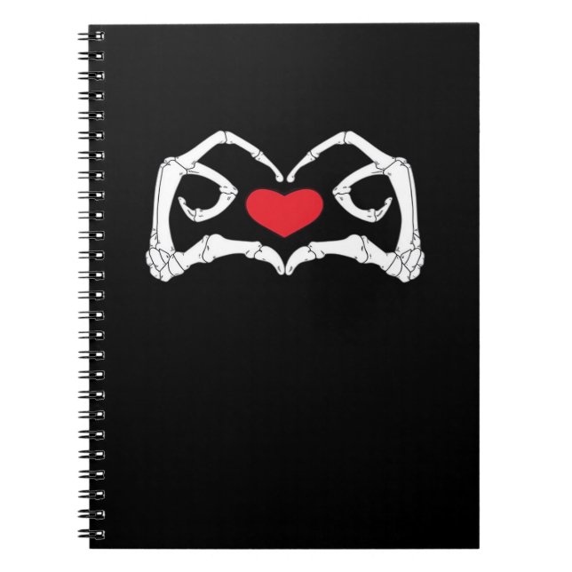 Skeleton Heart And Hands Funny Creative Style Notebook (Front)