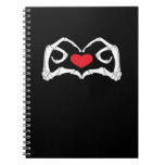 Skeleton Heart And Hands Funny  Notebook