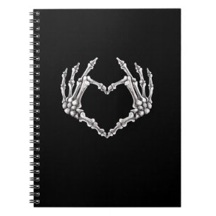 Skeleton Heart And Hands Gothic Halloween Costume  Notebook