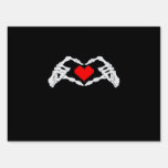 Skeleton Heart And Hands Meme Sign