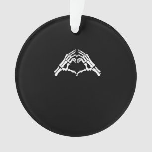 Skeleton Heart And Hands Sign Ornament