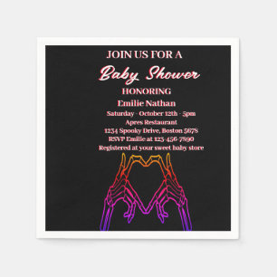 Skeleton Heart Baby Shower Napkins