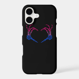 Skeleton Heart Bisexual Lgbt-Q Pride Skull Hand iPhone 17 Case