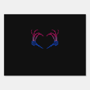 Skeleton Heart Bisexual Lgbt-Q Pride Skull Hand Sign