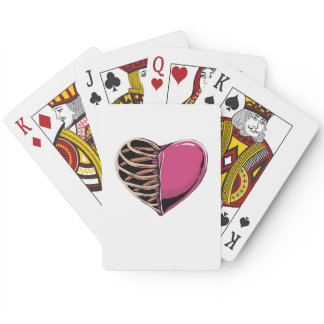 Skeleton Heart Halloween  Poker Cards