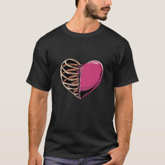 Skeleton Heart Halloween  T-Shirt
