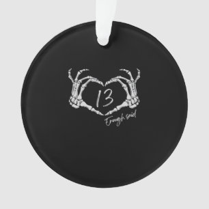 Skeleton Heart Hand Minimal Classic Design Ornament