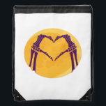 Skeleton Heart Hands Classic Drawstring Bag<br><div class="desc">A skeleton heart hands classic. Bold,  timeless,  and versatile.</div>